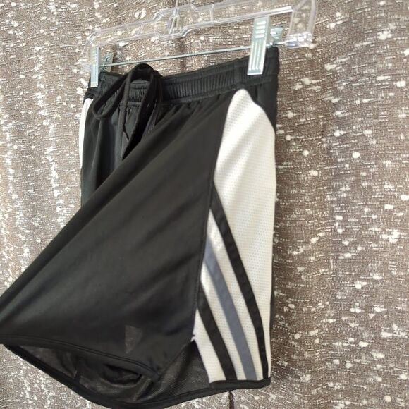 Adidas Black White Race Day Running Shorts 2.5" Drawstring Cross Country Track - Picture 3 of 6